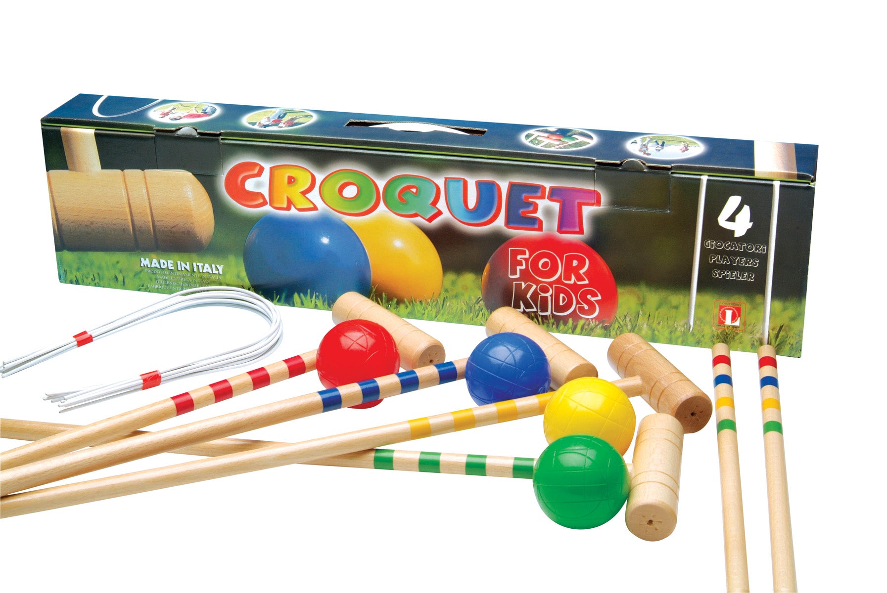 Wooden Croquet for Kids - 4 Player    
