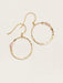 Holly Yashi Phoebe Hoop Earrings - White/Gold    