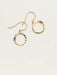Holly Yashi Phoebe Pearl Petite Hoop Earrings - Peacock/Gold    
