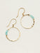 Holly Yashi Phoebe Gemstone Hoop Earrings - Apatite/Gold    