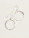 Holly Yashi Phoebe Gemstone Hoop Earrings - Amethyst/Silver    
