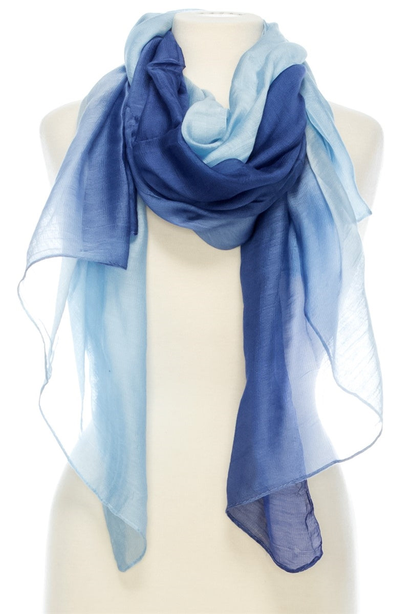 Dip Dye Blue Ombre Scarf — Bird in Hand