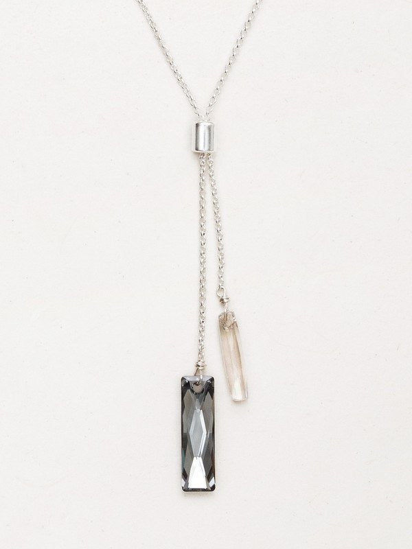 Holly Yashi Callisto Drop Necklace - Silver Shadow    