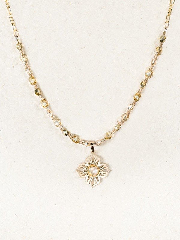 Holly Yashi Bella Flora Beaded Necklace - Gold    