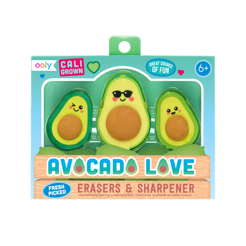 Avocado Love Erasers & Sharpener    