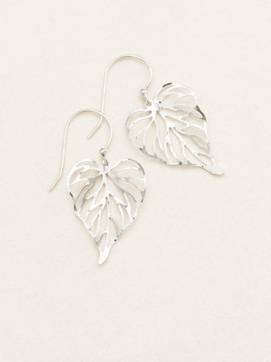 Holly Yashi Tropical Lace Leaf Earrings - Silver    