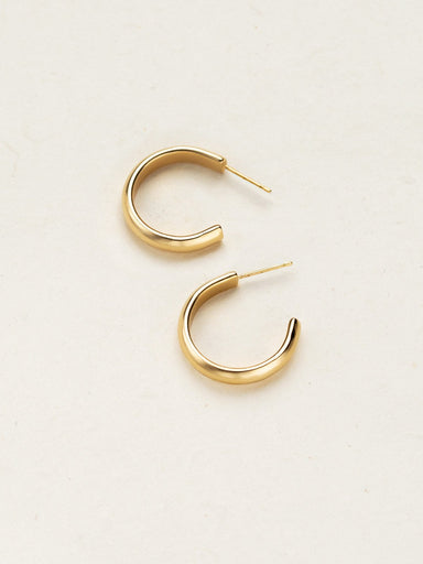 Holly Yashi Small Cara Hoop Post Earrings - Gold    