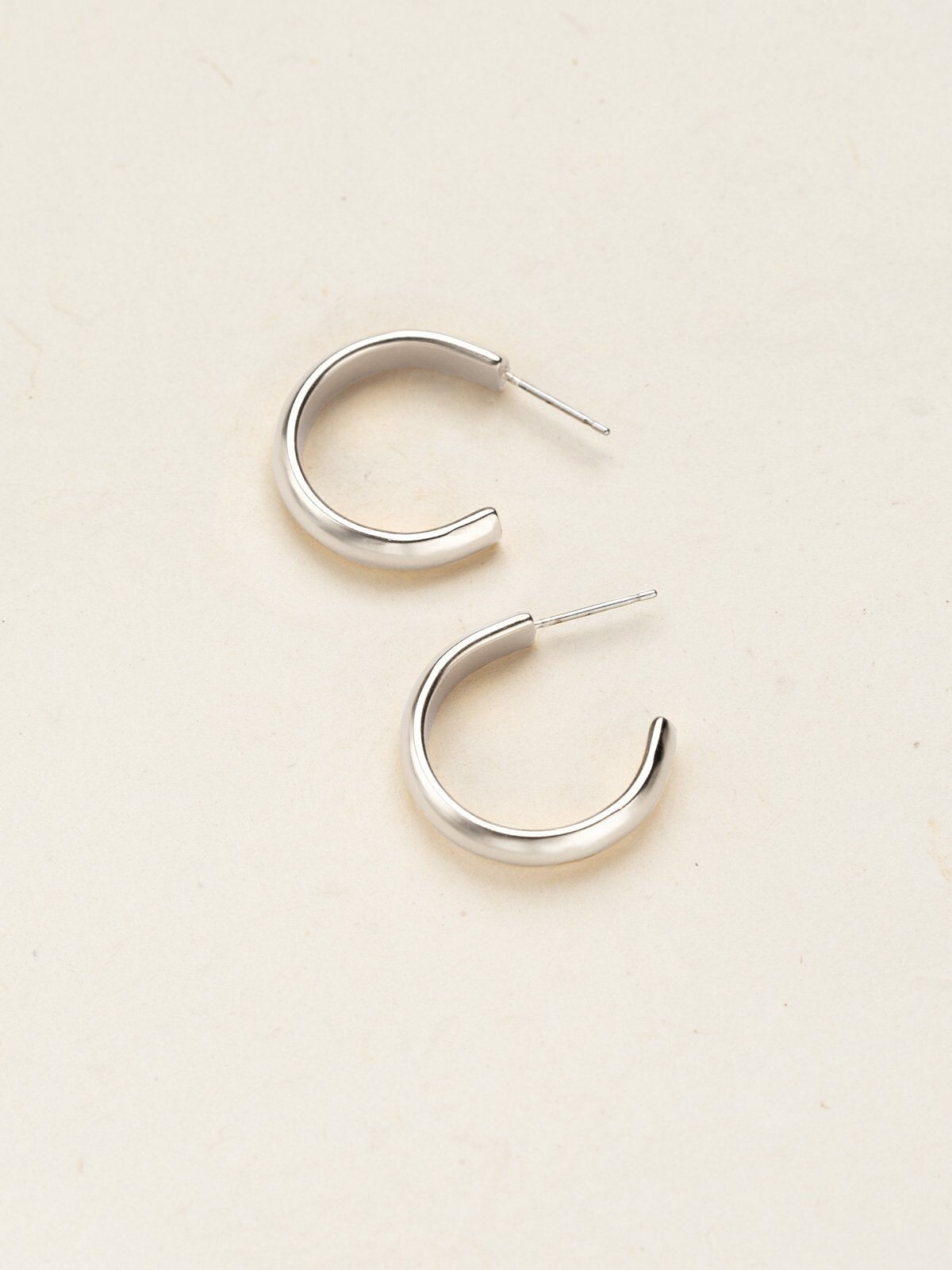 Holly Yashi Small Cara Hoop Post Earring - Silver    