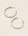 Holly Yashi Medium Cara Hoop Post Earrings - Silver    