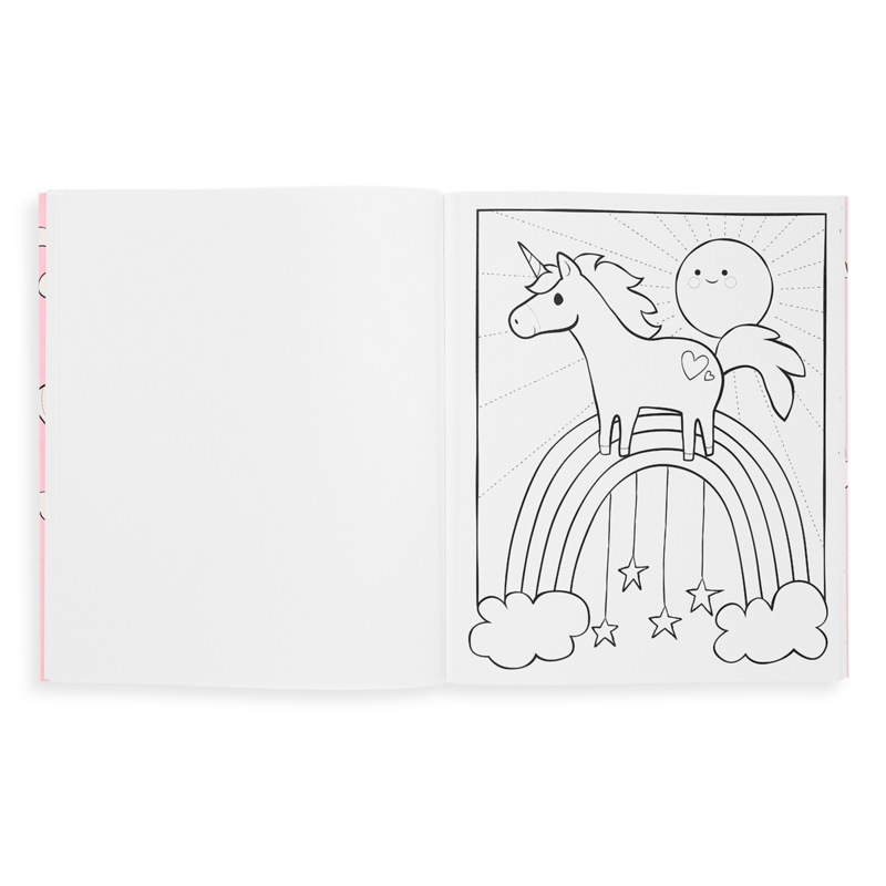 Color-in' Book - Enchanting Unicorns    