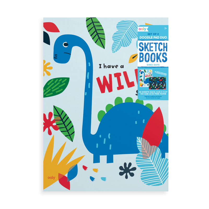 Doodle Pad Duo Set of 2 Sketchbooks - Dino Days    