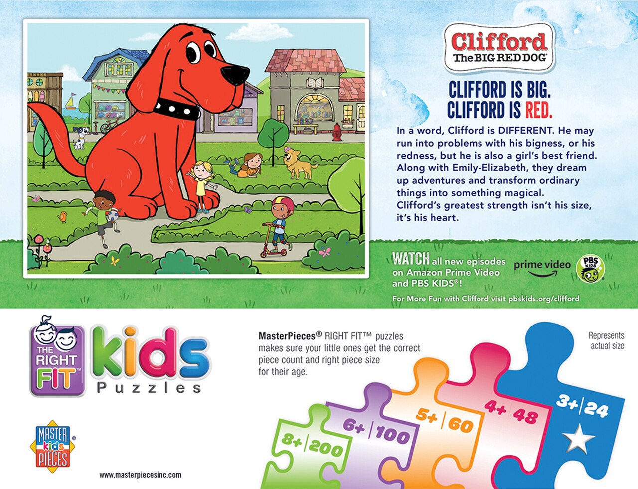 Clifford The Big Red Dog Town Square 24 Piece Puzzle    