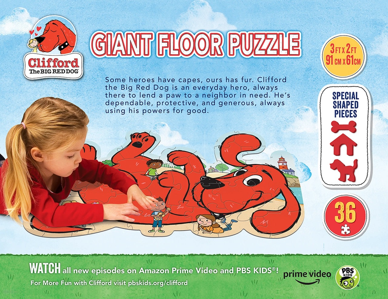 Clifford Big Red Dog 36 Piece Giant Floor Puzzle    