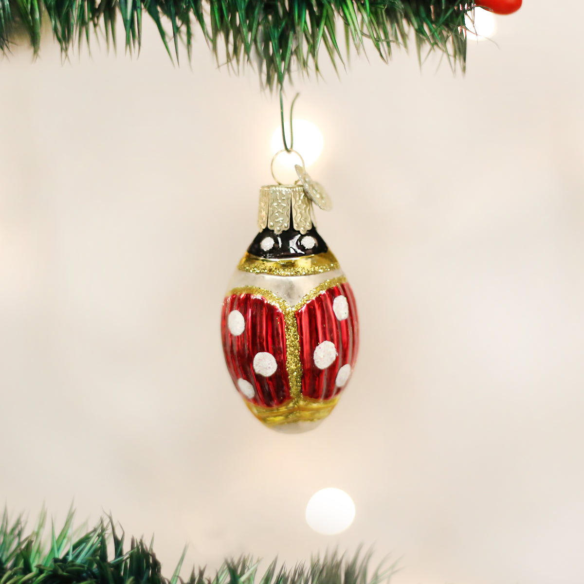 Old World Christmas Lucky Ladybug Ornament    