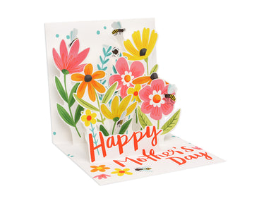 Garden Bumble Bee Happy Mothers Day - Pop Up Greeting Card    