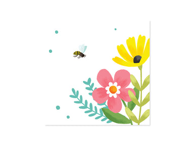 Bees and Flowers Birthday - Pop Up Greeting Card    
