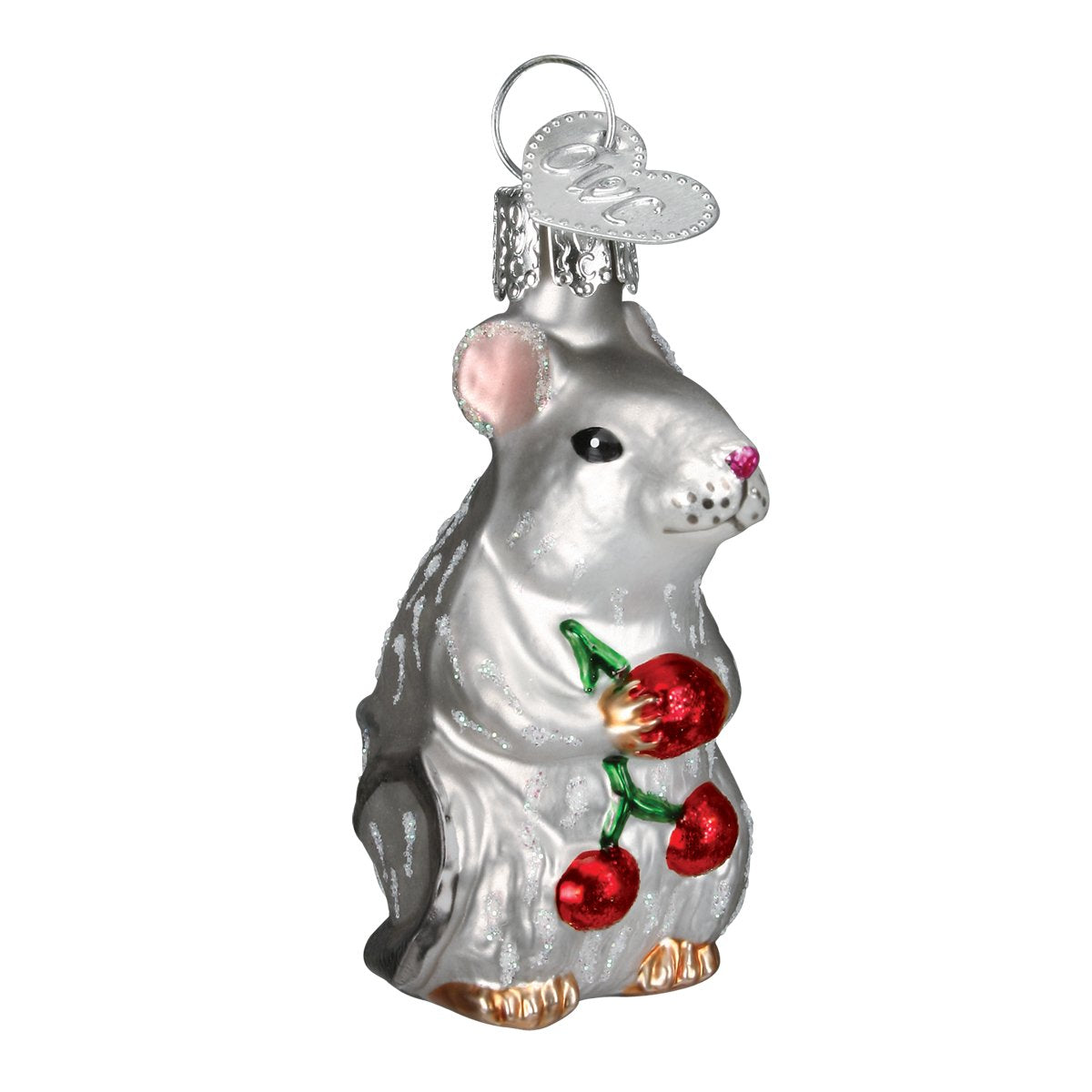 Old World Christmas - Grey Mouse Ornament    