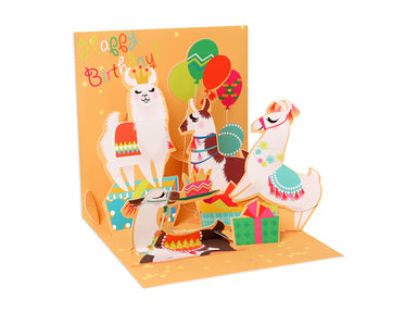 Llama Birthday - Pop Up Greeting Card    