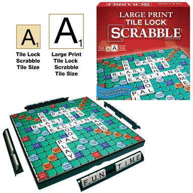 Large Print Tile Lock Scrabble    