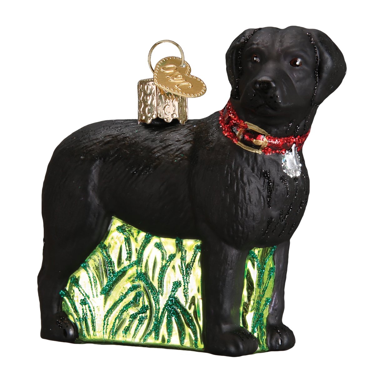Old Workd Christmas - Standing Black Lab Ornament    