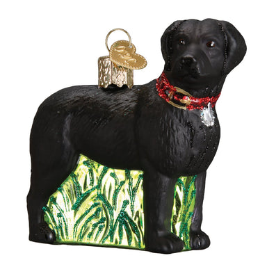 Old Workd Christmas - Standing Black Lab Ornament    