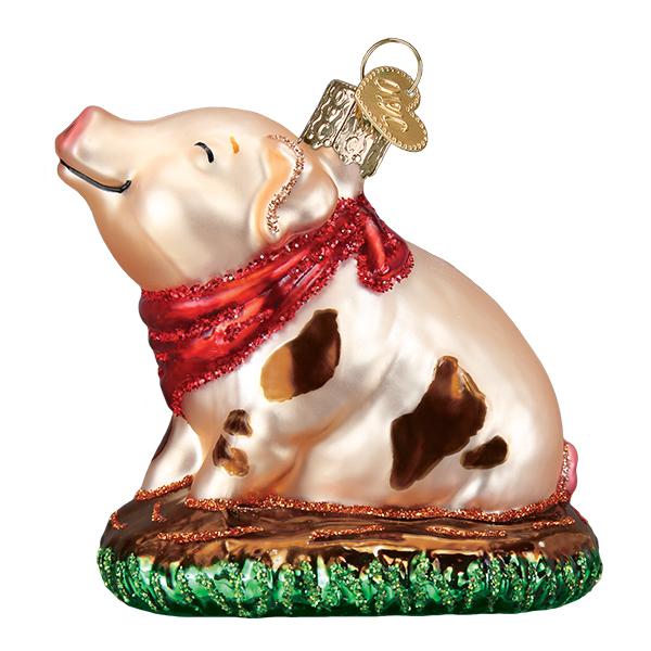 Old World Christmas - Piggy In The Puddle Ornament    