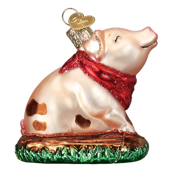 Old World Christmas - Piggy In The Puddle Ornament    