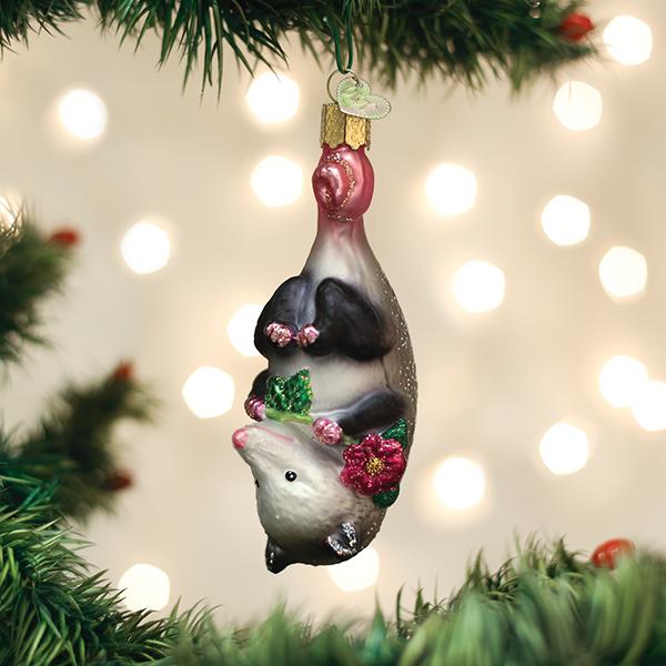 Old World Christmas - Blossom Opossum Ornament    