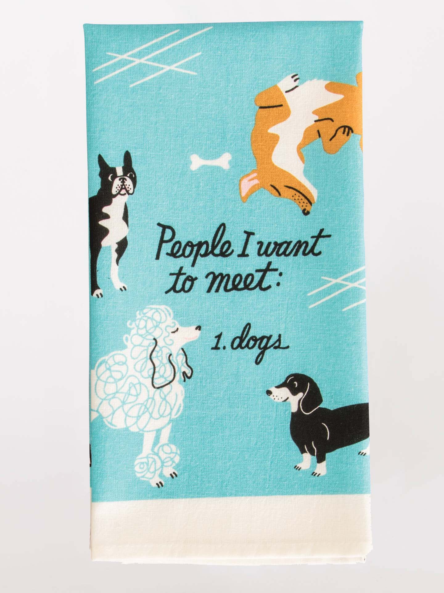 Blue Q Dishtowel - People I Want To Meet: Dogs    
