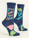 Blue Q Womens Crew Socks - Love Who You Love    