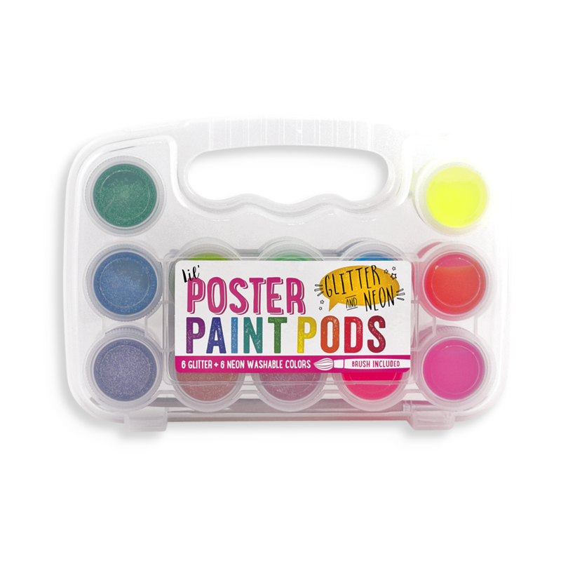 Lil' Poster Paint Pods - Glitter and Neon    