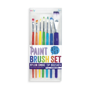 Lil' Paint Brush Set - 7 Assorted Ombre Tip Brushes    