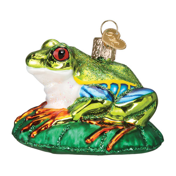 Old World Christmas Red-Eyed Tree Frog Ornament    