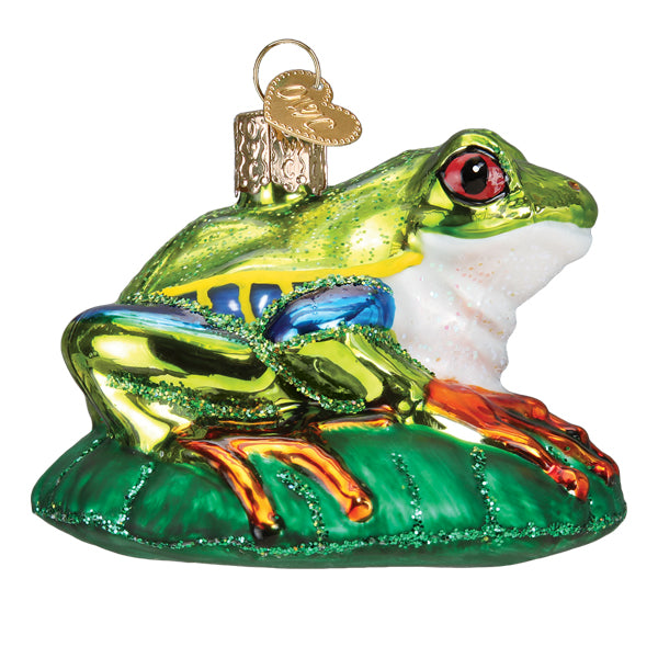 Old World Christmas Red-Eyed Tree Frog Ornament    