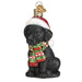 Old World Christmas - Holiday Black Labrador Puppy Ornament    