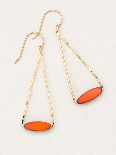 Holly Yashi Collette Small Drop Earrings - Tangerine    