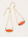 Holly Yashi Collette Small Drop Earrings - Tangerine    