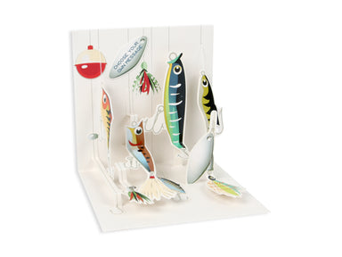 Fishing Lures - Pop Up Greeting Card    