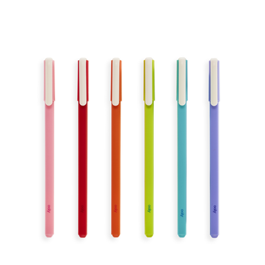 Modern Writers - 6 Fine Tip Colored Gel Pens    