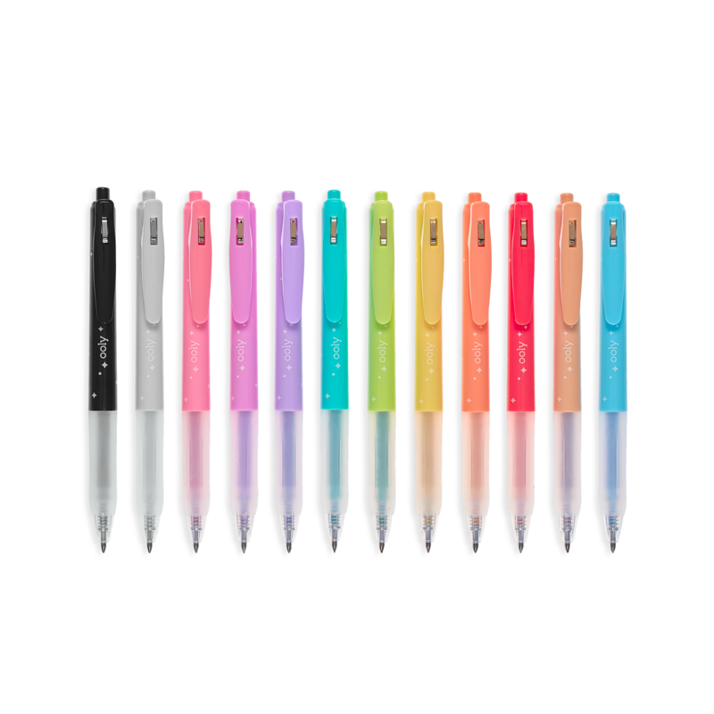 Oh My Glitter! - Retractable Glitter Ink Gel Pens Set of 12    