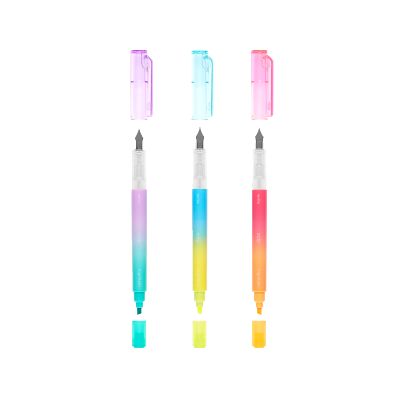 Writers Duo - Colored Ink Fountain Pens    