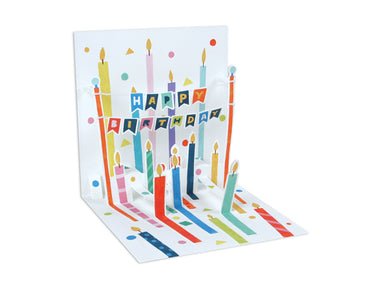 Lots of Candles Happy Birthday - Pop Up Greeting Card    