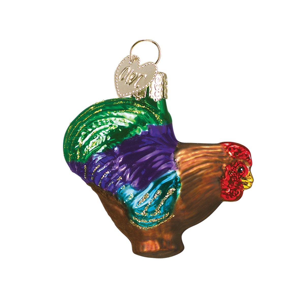 Old World Christmas - Mini Brown Rooster Ornament    