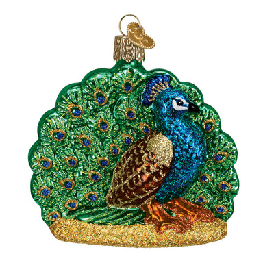 Old World Christmas Proud Peacock Ornament    
