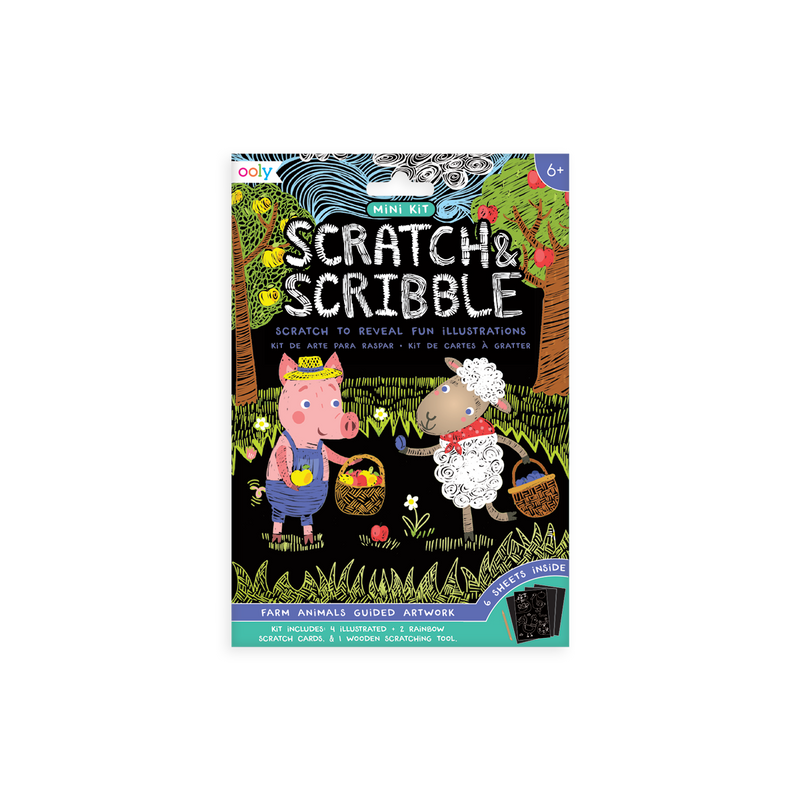 Scratch & Scribble Mini Kit - Farm Animals    