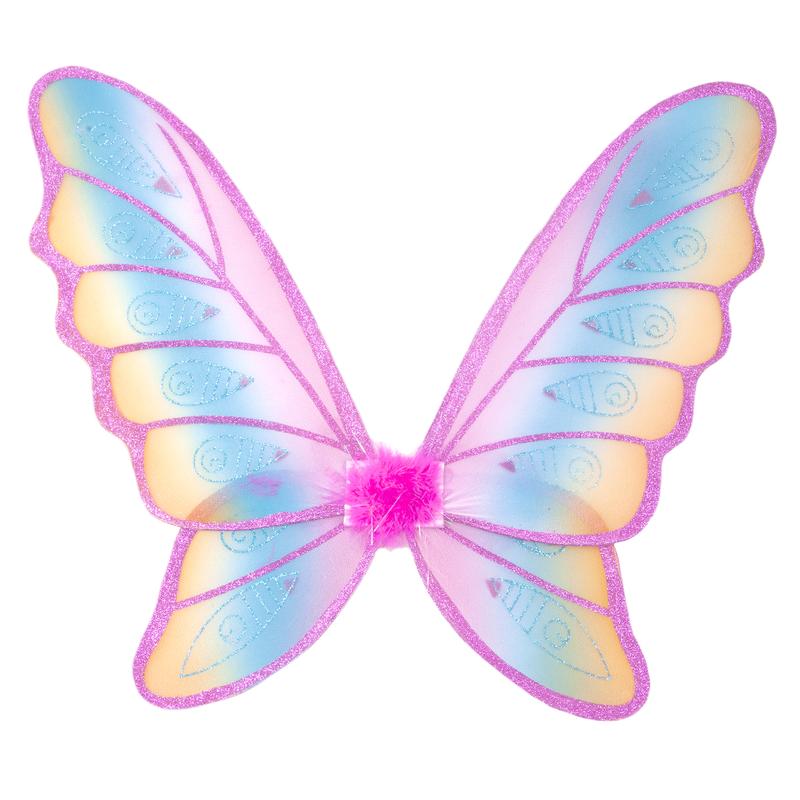 Glitter Rainbow Wings - Fuschia Multi    