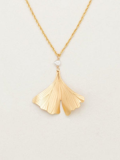 Holly Yashi Ginkgo Pendant Necklace - Gold    