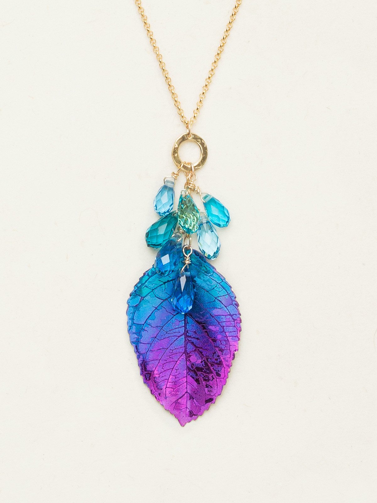 Holly Yashi Cascading Elm Necklace - Blue/Purple    