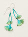 Holly Yashi Ginkgo Drop Earrings - Turquoise/Green    
