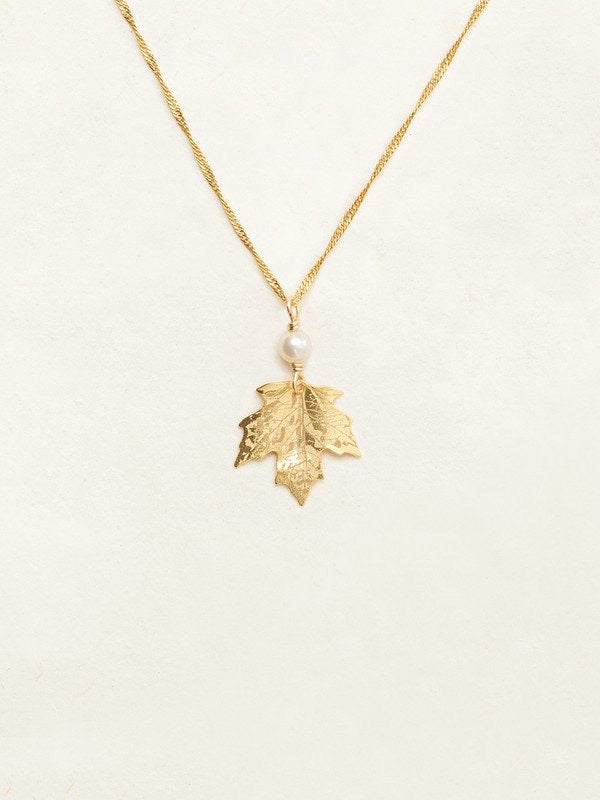 Holly Yashi Sugar Maple Pendant Necklace - Gold    